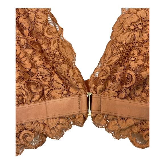 We are HAH Free People NWT Got Ur Back Bra Brown Sugar S Coquette Sexy - Picture 4 of 6
